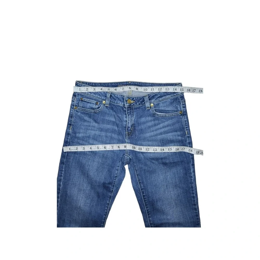 Michael Kors Jeans Women Sz 4 Straight‎ Leg Mid Rise Blue Denim Everyday Pants